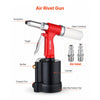 VEVOR Pneumatic Rivet Gun Kit with 3/32" 1/8" 5/32" 3/16" 1/4" Nosepieces, 3924 LBS Pulling Force, 3-Claw Secure Grip, Air Pop Riveter Tool for Automotive, Construction, Industrial Manufacturing