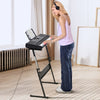 VEVOR 61 Key Digital Keyboard Piano, Lighted Keys, Electric Portable Piano with Adjustable Stand 600 Tones 500 Rhythms Built-In Speakers Sustain Pedal Headphones, USB MIDI for Beginners