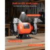 VEVOR Bench Grinder, 6-inch Single Speed Bench Grinder, 3450RPM High-Speed Table Grinders with 250W 2.1A Induction Motor, 36/60-Grit Grinding Wheels & LED Work Light for Fast Sharpening Grinding