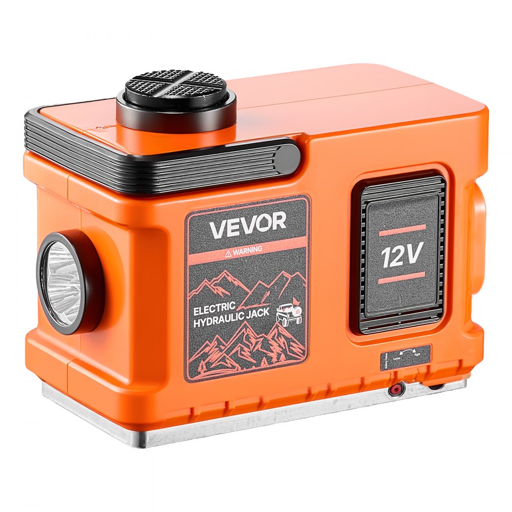 VEVOR 6 Ton Electric Hydraulic Car Jack with Air Wrench & Remote Control, 12V Car Lift Floor Jack with LED Light, 6.5‑18.1 in Lift Height, All-Terrain Portable Tire Change Tool for SUV Sedan Pickup