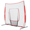 VEVOR 7x7 ft Baseball Softball Practice Net, Portable Baseball Training Net for Hitting Batting Catching Pitching, Backstop Baseball Equipment Training Aids with Carry Bag and Strike Zone