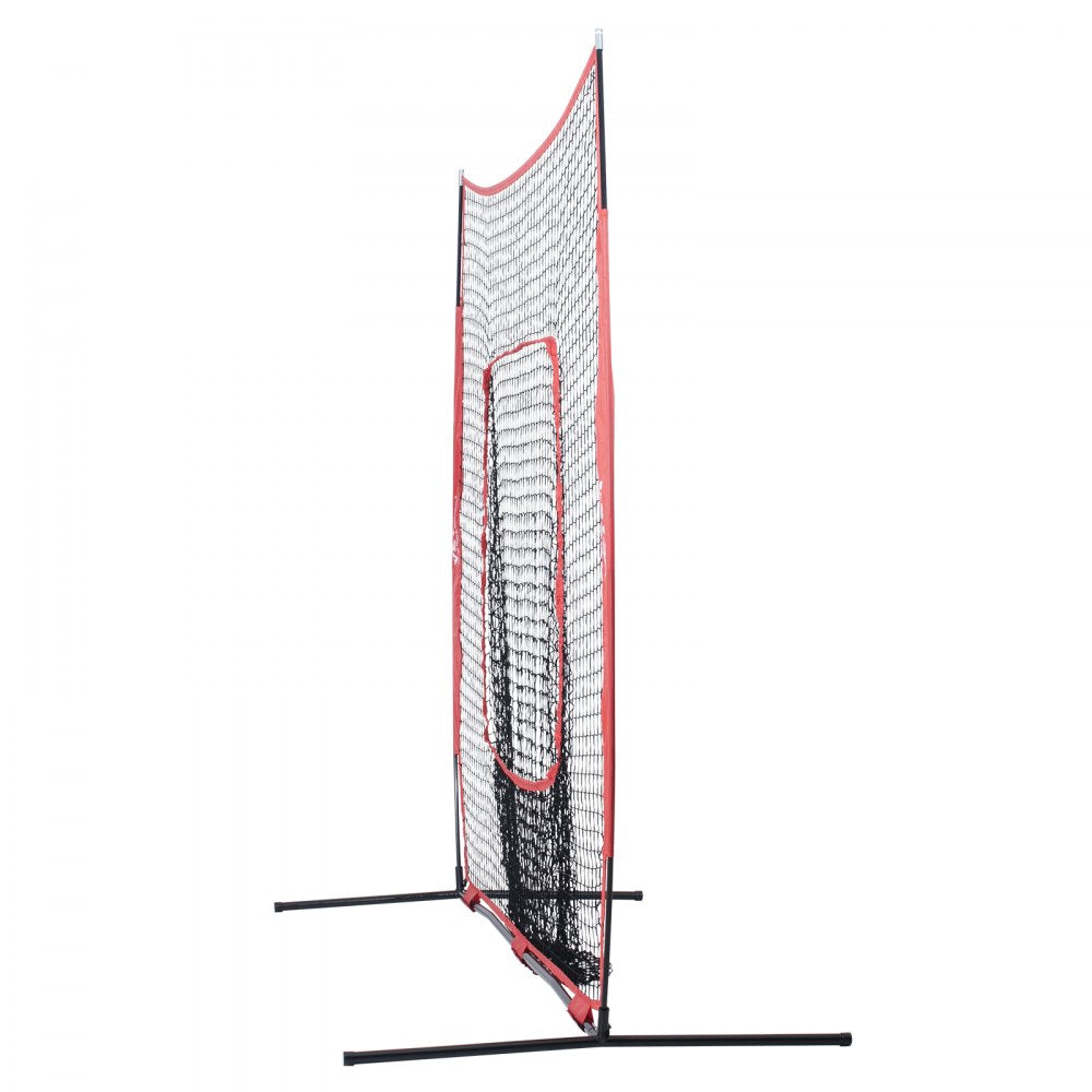 VEVOR 7x7 ft Baseball Softball Practice Net, Portable Baseball Training Net for Hitting Batting Catching Pitching, Backstop Baseball Equipment Training Aids with Carry Bag and Strike Zone