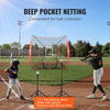 VEVOR 7x7 ft Baseball Softball Practice Net, Portable Baseball Training Net for Hitting Batting Catching Pitching, Backstop Baseball Equipment Training Aids with Strike Zone (Net Only)