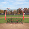 VEVOR 7x7 ft Baseball Softball Practice Net, Portable Baseball Training Net for Hitting Batting Catching Pitching, Backstop Baseball Equipment Training Aids with Strike Zone (Net Only)