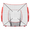 VEVOR 7x7 ft Baseball Softball Practice Net, Portable Baseball Training Net for Hitting Batting Catching Pitching, Backstop Baseball Equipment Training Aids with Strike Zone (Net Only)