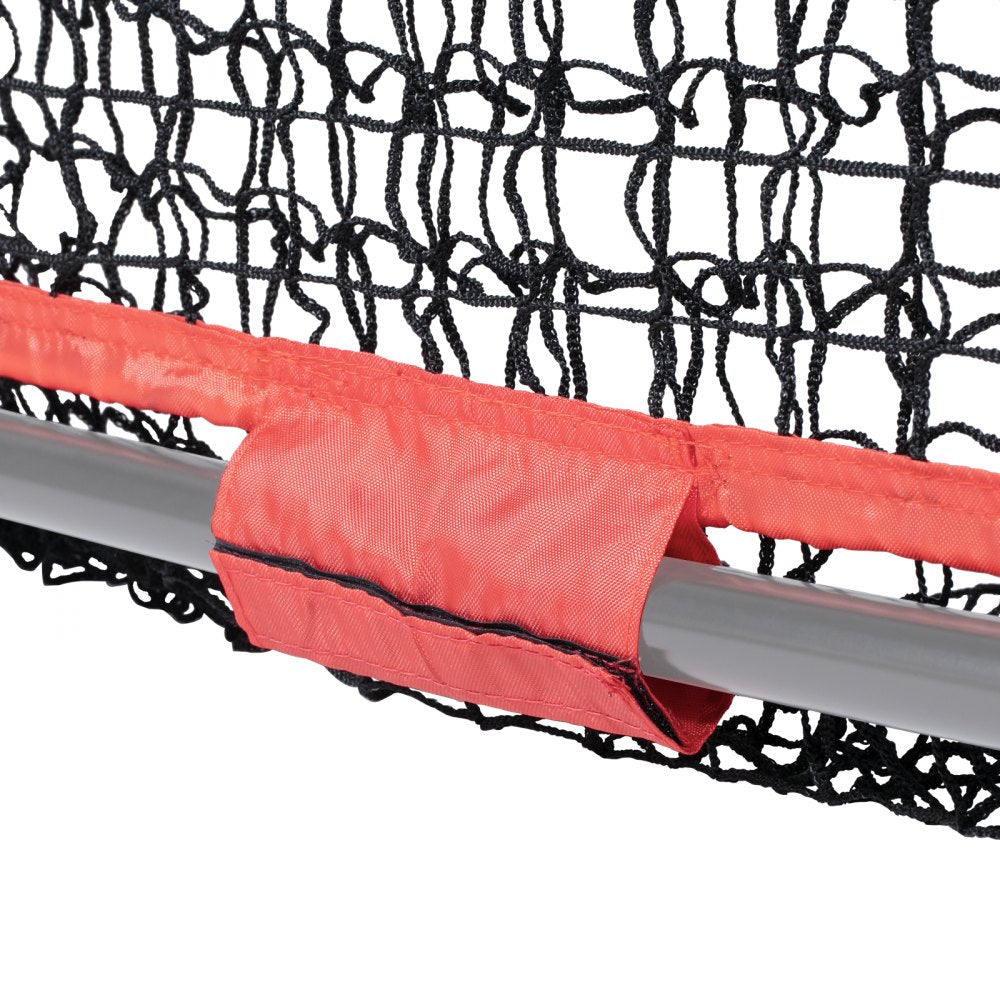 VEVOR 7x7 ft Baseball Softball Practice Net, Portable Baseball Training Net for Hitting Batting Catching Pitching, Backstop Baseball Equipment Training Aids with Strike Zone (Net Only)