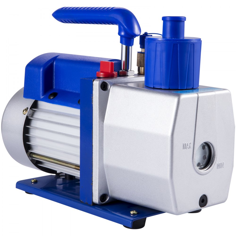 VEVOR Vacuum Pump 7 CFM 1/2 HP Single Stage Air Conditioning Vacuum Pump for R12 R22 R134a R410a Systems 110V 5PA Ultimate Vacuum Refrigerant HVAC Tool for Automobile Reparation Vacuum Evacuation