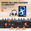 VEVOR 88 Key Digital Piano Keyboard, Semi Weighted Keys, Full Size Electric Keyboard Piano Set with Adjustable Stand Built-In Speakers Sustain Pedal Headphones, Bluetooth MIDI USB for Beginners