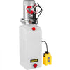 VEVOR Hydraulic Power Unit 8 Quart Hydraulic Pump Single Acting Hydraulic Pump for Dump Trailer Car Lifting 12V DC (Plastic, Single Acting Hydraulic Power Unit)