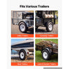 VEVOR 2-Pack Trailer Tire Rim Assembly 4.80-8 with 5 Lug on 4.5 in PCD, 6 Ply Load Range C Trailer Tire on 8" White Rims, 2.8 in Center Bore, Max Load 760LBS 90PSI for Utility/Boat/Camper Trailers
