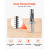 VEVOR #8 Self Drilling Wood Screws, 3/4 Inch Long 350 PCS Truss Head Wood Screws, Phillips Drive Quick Metal Self Tapping Screw, Stainless Steel and Full Thread, Screwdriver Bit Included, Silver
