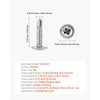 VEVOR #8 Self Drilling Wood Screws, 3/4 Inch Long 350 PCS Truss Head Wood Screws, Phillips Drive Quick Metal Self Tapping Screw, Stainless Steel and Full Thread, Screwdriver Bit Included, Silver