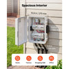 VEVOR Outdoor Electrical Box, ABS, Waterproof Electrical Junction Box with Thermostat and Fan, Mounting Plate, Cable Grommets, Ventilated Plastic Enclosure, 14.2 x 10.8 x 5.9 in, IP65 for Indoor/Outdoor