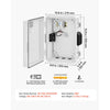 VEVOR Outdoor Electrical Box, ABS, Waterproof Electrical Junction Box with Thermostat and Fan, Mounting Plate, Cable Grommets, Ventilated Plastic Enclosure, 14.2 x 10.8 x 5.9 in, IP65 for Indoor/Outdoor