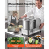 VEVOR Food Processor 9.5 qt 9 L Commercial Electric Vegetable Chopper 1800W, for Vegetables Fruit Grains Nuts, Food-Grade Stainless Steel Bowl, 110V Cutter with S-Shaped Blade, Variable Speed Dial