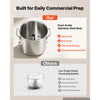 VEVOR Food Processor 9.5 qt 9 L Commercial Electric Vegetable Chopper 1800W, for Vegetables Fruit Grains Nuts, Food-Grade Stainless Steel Bowl, 110V Cutter with S-Shaped Blade, Variable Speed Dial