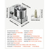 VEVOR Food Processor 9.5 qt 9 L Commercial Electric Vegetable Chopper 1800W, for Vegetables Fruit Grains Nuts, Food-Grade Stainless Steel Bowl, 110V Cutter with S-Shaped Blade, Variable Speed Dial