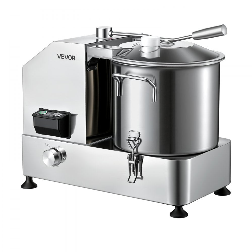 VEVOR Food Processor 9.5 qt 9 L Commercial Electric Vegetable Chopper 1800W, for Vegetables Fruit Grains Nuts, Food-Grade Stainless Steel Bowl, 110V Cutter with S-Shaped Blade, Variable Speed Dial