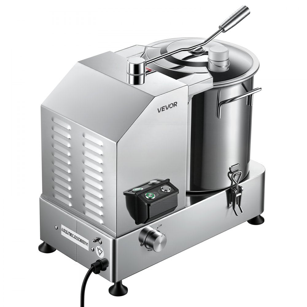 VEVOR Food Processor 12.7qt 12L Commercial Electric Vegetable Chopper 2000W, for Vegetables Fruit Grains Nuts, Food-Grade Stainless Steel Bowl, 110V Cutter with S-Shaped Blade, Variable Speed Dial
