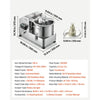 VEVOR Food Processor 6.3 qt 6 L Commercial Electric Vegetable Chopper 1800W, for Vegetables Fruit Grains Nuts, Food-Grade Stainless Steel Bowl, 110V Cutter with S-Shaped Blade, Variable Speed Dial