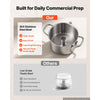 VEVOR Food Processor 3.2 qt 3L Commercial Electric Vegetable Chopper 400W, for Chopping Vegetables Fruit Grains Nuts Cheese, Food-Grade Stainless Steel Bowl, Cutter with S-Shaped Blade, 120-Volts
