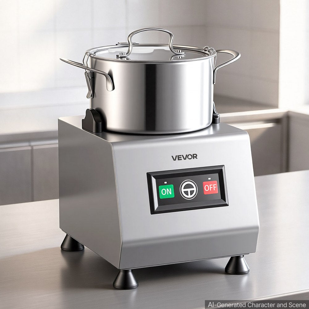 VEVOR Food Processor 3.2 qt 3L Commercial Electric Vegetable Chopper 400W, for Chopping Vegetables Fruit Grains Nuts Cheese, Food-Grade Stainless Steel Bowl, Cutter with S-Shaped Blade, 120-Volts