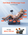 VEVOR Massage Chair, 3D Zero-Gravity Full Body Massage Chair with Extendable Footrest, Automatic Modes, Airbags, Waist & Leg Heating, Bluetooth Speaker, Touchscreen Control, for Home and Office Use