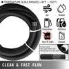 VEVOR 8AN Fuel Line Kit, 32.8' Nylon Stainless Steel Braided Oil Line Hose ID. 11.11 mm/ 0.44 in, with 20 pcs 8AN Universal Fitting Adapter Set with Aluminum Hose End, Black