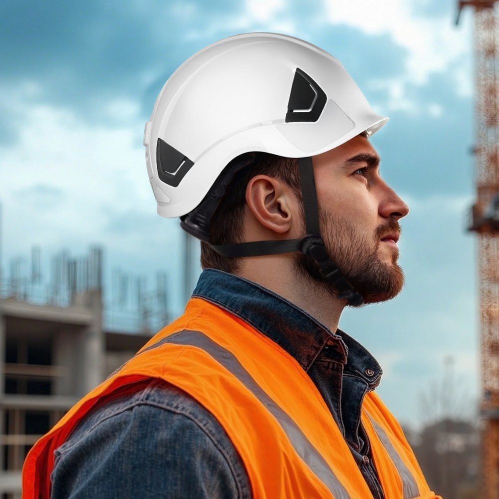 VEVOR Safety Helmet, ANSI/ISEA Z89.1 Approved ABS Safety Hard Hat with 6-Point Ratchet Suspension, Adjustable Vented Hardhat for Men Women Adults, for Outdoor Indoor Industrial Construction Workwear