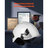 VEVOR Industrial Safety Helmet, ANSI/ISEA Z89.1 Approved ABS Hard Hat with Visor & 6-Point Ratchet Suspension, Adjustable Vented Hardhat for Men & Women, for Outdoor and Indoor Construction Workwear