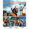 VEVOR Industrial Safety Helmet, ANSI/ISEA Z89.1 Approved ABS Hard Hat with Visor & 6-Point Ratchet Suspension, Adjustable Vented Hardhat for Men & Women, for Outdoor and Indoor Construction Workwear