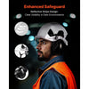 VEVOR Industrial Safety Helmet, ANSI/ISEA Z89.1 Approved ABS Hard Hat with Visor & Earmuffs, 6-Point Ratchet Suspension, Adjustable Vented Hardhat for Men & Women, for Outdoor Construction Workwear