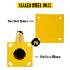 VEVOR Safety Bollard 24"x4.5" Safety Barrier Bollard 4-1/2" OD 24" Height Yellow Powder Coat Pipe Steel Safety Barrier with 4 Free Anchor Bolts for Traffic-Sensitive Area