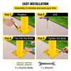 VEVOR 42"x5.5" Safety Bollard, 5-1/2" OD 42" Height Safety Barrier Bollard, Yellow Powder Coat Pipe Steel Safety Barrier, with 4 Free Anchor Bolts, for Traffic-Sensitive Area