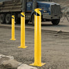 VEVOR 42"x5.5" Safety Bollard, 5-1/2" OD 42" Height Safety Barrier Bollard, Yellow Powder Coat Pipe Steel Safety Barrier, with 4 Free Anchor Bolts, for Traffic-Sensitive Area