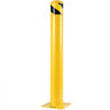 VEVOR 42"x5.5" Safety Bollard, 5-1/2" OD 42" Height Safety Barrier Bollard, Yellow Powder Coat Pipe Steel Safety Barrier, with 4 Free Anchor Bolts, for Traffic-Sensitive Area