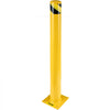 VEVOR Safety Bollard 48"x5.5", Safety Barrier Bollard 5-1/2" OD 48" Height, Yellow Powder Coat Pipe Steel Safety Barrier, with 4 Free Anchor Bolts, for Traffic-Sensitive Area