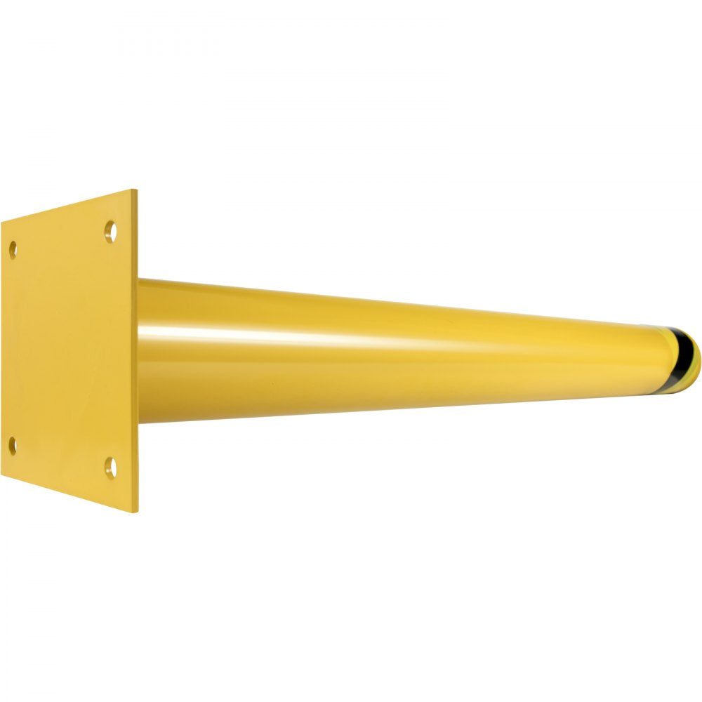 VEVOR Safety Bollard, 42 Inch Height Bollard Post, 4.5 Inch Diameter Steel Pipe Safety Bollard Post, Yellow Steel Bollard, Steel Safety Bollard with 8 Anchor Bolts, Perfect for Traffic-Sensitive Area