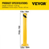 VEVOR Safety Bollard, 42 Inch Height Bollard Post, 5.5 Inch Diameter Steel Pipe Safety Bollard Post, Yellow Steel Bollard, Steel Safety Bollard with 8 Anchor Bolts, Perfect for Traffic-Sensitive Area