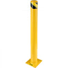 VEVOR Safety Bollard, 48 Inch Height Bollard Post, 4.5 Inch Diameter Steel Pipe Safety Bollard Post, Yellow Steel Bollard, Steel Safety Bollard with 8 Anchor Bolts, Perfect for Traffic-Sensitive Area