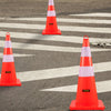 VEVOR Safety Cones, 12 x 28\" Traffic Cones, PVC Orange Construction Cones, 2 Reflective Collars Traffic Cones with Weighted Base and Hand-Held Ring Used for Traffic Control, Driveway Road Parking