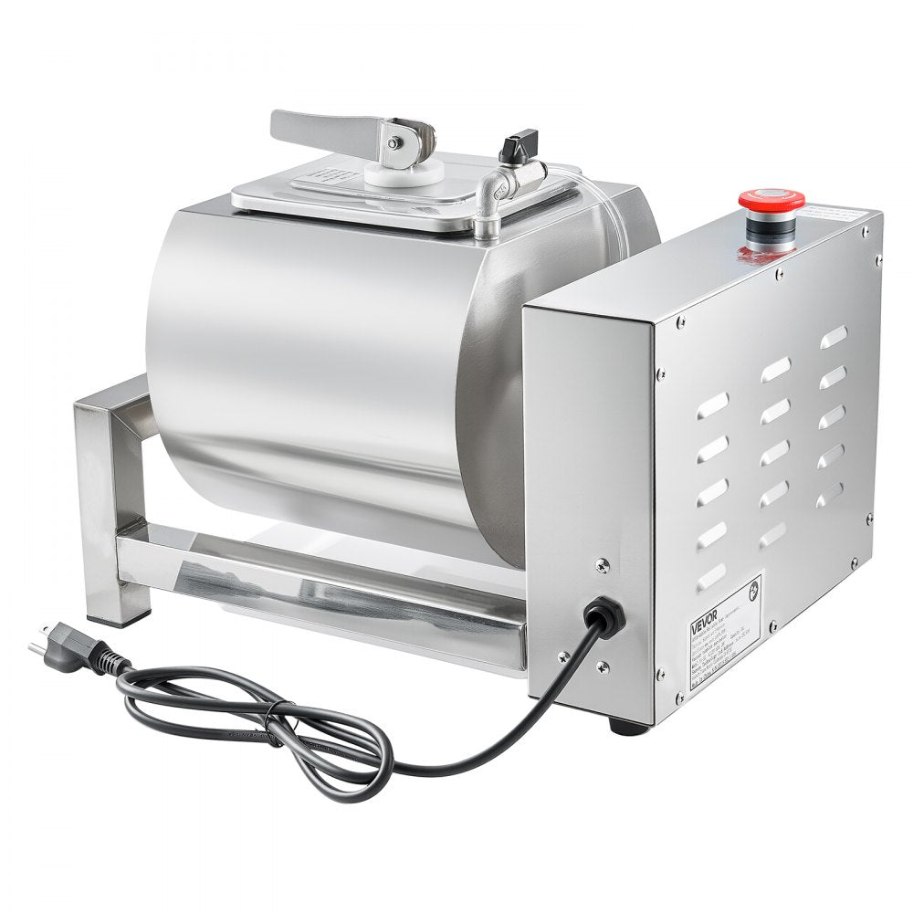 VEVOR Meat Tumbler Marinator, 10L Vacuum Tumbler Marinating Machine with Automatic Bidirectional Rotation, Stainless Steel Vacuum Curing Machine for Chicken Steak Pork, Home & Commercial Use