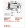 VEVOR Meat Tumbler Marinator, 10L Vacuum Tumbler Marinating Machine with Automatic Bidirectional Rotation, Stainless Steel Vacuum Curing Machine for Chicken Steak Pork, Home & Commercial Use