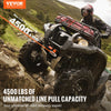 VEVOR Electric Winch, 4500 lb Line Pull Capacity, 12V DC ATV/UTV Winch with Φ1/4 in x 39 ft 12 Strands Synthetic Rope Aluminum Fairlead Wireless & Wired Remote Control, IP55 Waterproof for UTV ATV