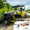 VEVOR Electric Winch, 3500 lb Line Pull Capacity, 12V DC ATV/UTV Winch with Φ3/16 in x 39 ft 12 Strands Synthetic Rope Aluminum Fairlead Wired Remote Control, IP55 Waterproof for Towing UTV ATV Boat
