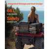 VEVOR ATV Rear Storage Bag, 68L ATV Rear Cargo Bag with Sponge Seat Cushion & Bottle Holder, 600D Oxford Cloth Storage Rear Rack Seat Bag Fit Most ATVs with Rear Rack, Compatible with ATV, UTV, Can-Am