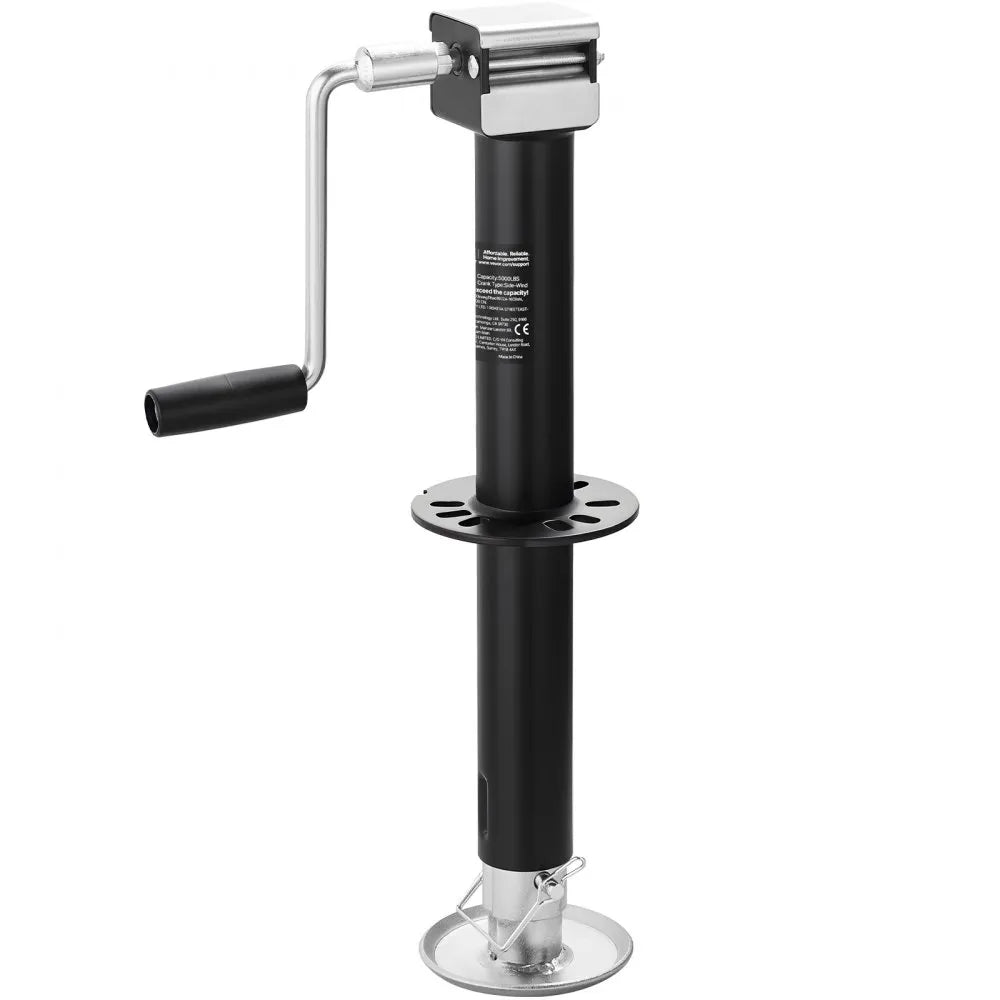 VEVOR 5000 lbs A-Frame Trailer Jack, 15-Inch Vertical Travel, Trailer Lift Jack with Adjustable 7-Level Drop Leg & Drill Socket, Cordless Drill Compatible, Suitable for RV, Utility, Yacht Trailers