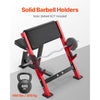 VEVOR Preacher Curl Bench, Strength Training Benches, Max load 660 LBS Home Gym Fitness Equipment, Seated Arm Isolated Barbell Dumbbell Bicep Station, Adjustable Weight Bench with Bar Holders
