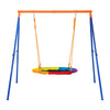 VEVOR Swing Sets for Backyard, 440lbs Load Capacity Swing Set, 40" Saucer Swing Seat with Heavy Duty A-Frame Metal Swing Stand and Adjustable Rope, Easy to Assemble, Swingset Outdoor for Kids