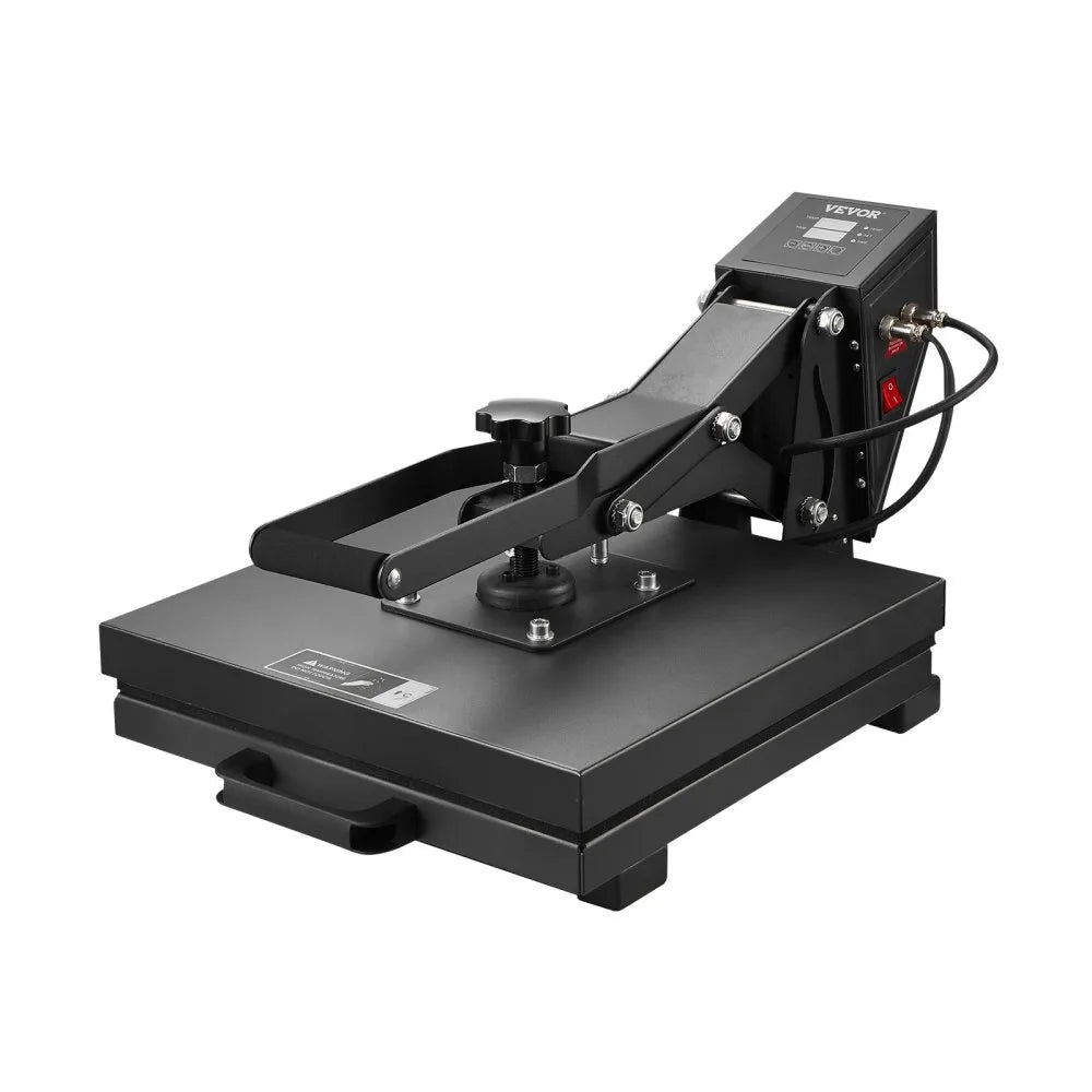 VEVOR Heat Press, 15 x 15 inch Heat Press Machine for T-shirts, Fast and Even Heating, Easy to Use, High Pressure for Digital Industrial-Quality Sublimation Printer for Transfer Vinyl, T-shirt, Black